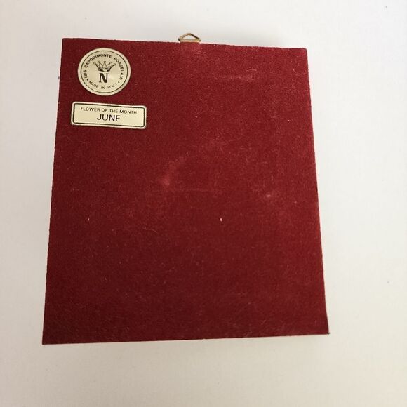 Set of 2 IBIS Capodimonte Porcelain Flower of The Month Framed Flowers - Picture 8 of 9